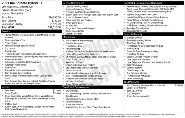 2021 Kia Sorento Hybrid EX Raleigh NC