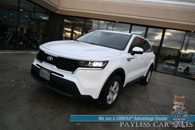 2021 Kia Sorento LX / AWD / Cloth Seats / Lane Departure & Collision Alert / Apple CarPlay & Android Auto / 3rd Row / Seats 7 / Back Up Camera / Cruise Control / USB Jacks / Alloy Wheels / Tow Pkg / 1-Owner Anchorage AK