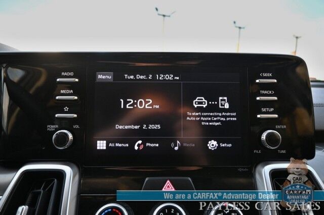 2021 Kia Sorento LX / AWD / Premium Cloth Seats / Lane Departure & Collision Alert / Apple CarPlay & Android Auto / Back Up Camera / Cruise Control / USB Jacks / 3rd Row / Seats 7 / Keyless Entry / Aluminum Wheels / Tow Pkg / 25 MPG / 1-Owner Anchorage AK 2021 Kia Sorento LX / AWD / Premium Cloth Seats / Lane Departure & Collision Alert / Apple CarPlay & Android Auto / Back Up Camera / Cruise Control / USB Jacks / 3rd Row / Seats 7 / Keyless Entry / Aluminum Wheels / Tow Pkg / 25 MPG / 1-Owner Anchorage AK