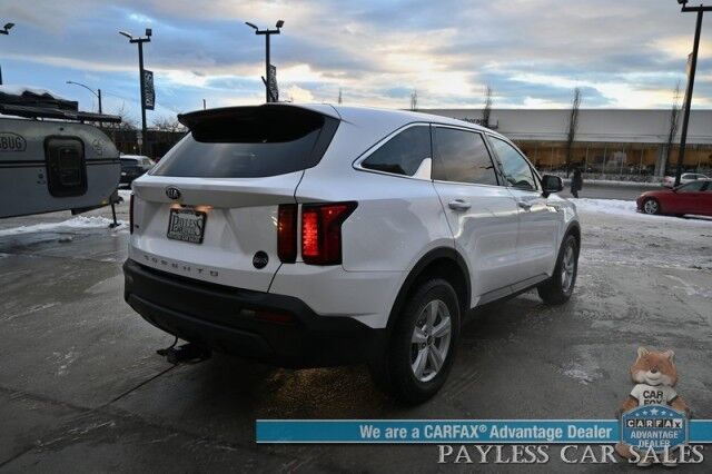 2021 Kia Sorento LX / AWD / Premium Cloth Seats / Lane Departure & Collision Alert / Apple CarPlay & Android Auto / Back Up Camera / Cruise Control / USB Jacks / 3rd Row / Seats 7 / Keyless Entry / Aluminum Wheels / Tow Pkg / 25 MPG / 1-Owner Anchorage AK 2021 Kia Sorento LX / AWD / Premium Cloth Seats / Lane Departure & Collision Alert / Apple CarPlay & Android Auto / Back Up Camera / Cruise Control / USB Jacks / 3rd Row / Seats 7 / Keyless Entry / Aluminum Wheels / Tow Pkg / 25 MPG / 1-Owner Anchorage AK