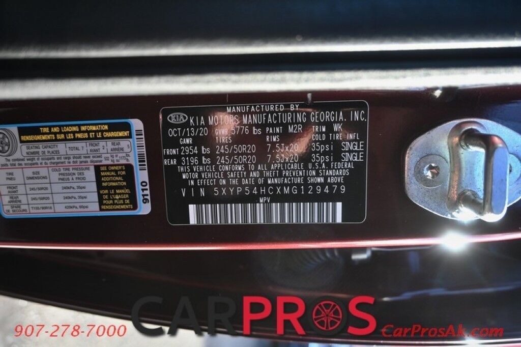 2021 Kia Telluride SX - 3.8L V6 - Auto Start - Heated & Cooled Leather Seats - Harman Kardon Speakers - Navigation - Dual Sunroof - Blind Spot & Lane Departure Alert - 3rd Row - Seats 7 - 360 Camera - Power Liftgate - Tow Pkg - Low Miles Anchorage AK