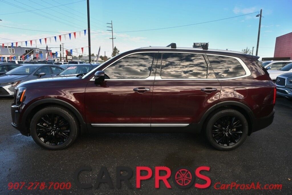 2021 Kia Telluride SX - 3.8L V6 - Prestige Pkg - Heated & Cooled Leather Seats - Remote Start - Harman Kardon Premium Sound - Navigation - 360 Backup Camera - Blind Spot Monitor - Dual Sunroof - 2nd Row Captains Chairs - Seats 7 - Tow Pkg - Low Miles Anchorage AK