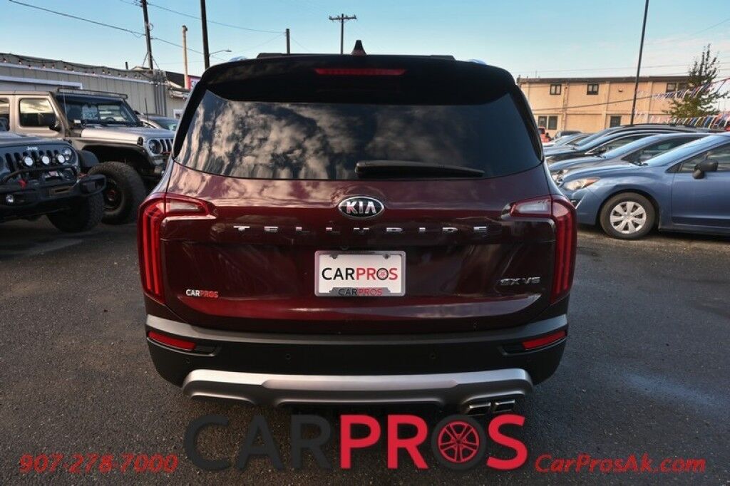2021 Kia Telluride SX - 3.8L V6 - Prestige Pkg - Heated & Cooled Leather Seats - Remote Start - Harman Kardon Premium Sound - Navigation - 360 Backup Camera - Blind Spot Monitor - Dual Sunroof - 2nd Row Captains Chairs - Seats 7 - Tow Pkg - Low Miles Anchorage AK