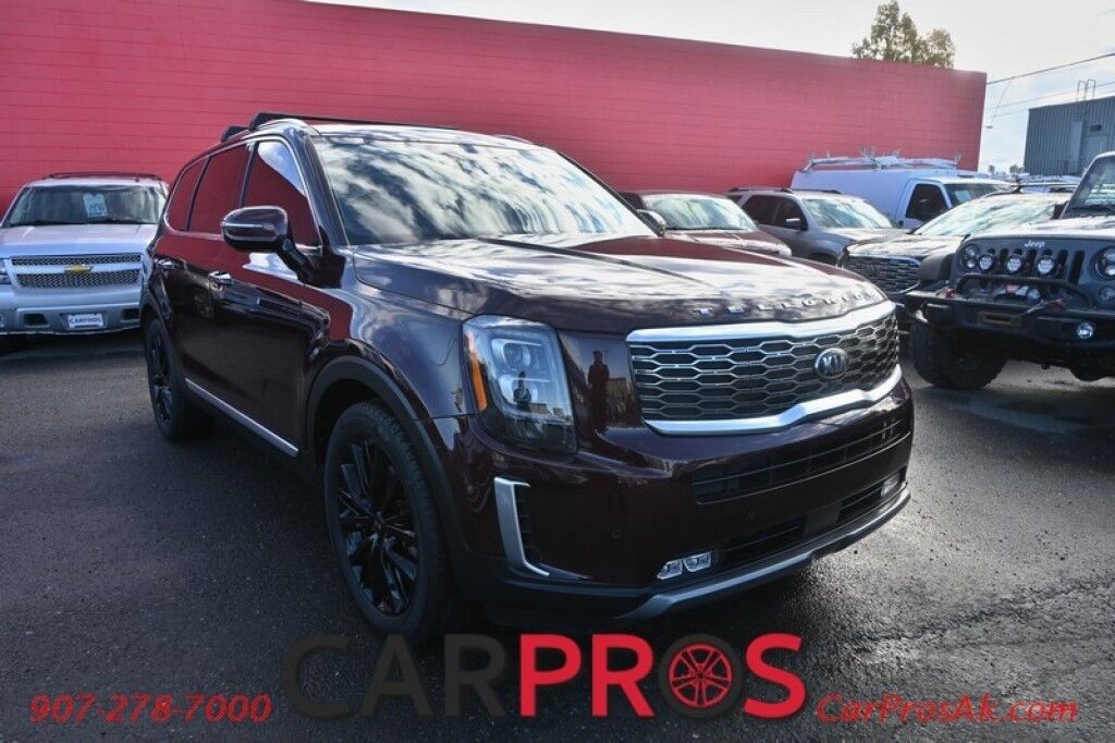 2021 Kia Telluride SX - 3.8L V6 - Prestige Pkg - Heated & Cooled Leather Seats - Remote Start - Harman Kardon Premium Sound - Navigation - 360 Backup Camera - Blind Spot Monitor - Dual Sunroof - 2nd Row Captains Chairs - Seats 7 - Tow Pkg - Low Miles