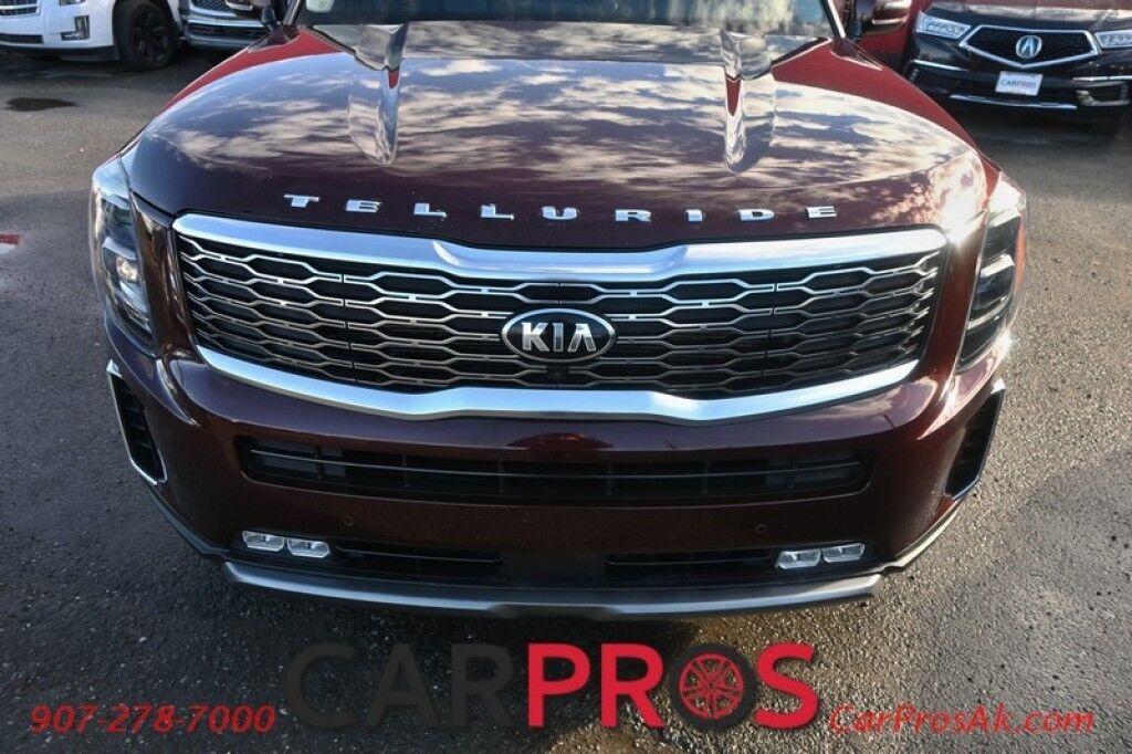 2021 Kia Telluride SX - 3.8L V6 - Prestige Pkg - Heated & Cooled Leather Seats - Remote Start - Harman Kardon Premium Sound - Navigation - 360 Backup Camera - Blind Spot Monitor - Dual Sunroof - 2nd Row Captains Chairs - Seats 7 - Tow Pkg - Low Miles Anchorage AK