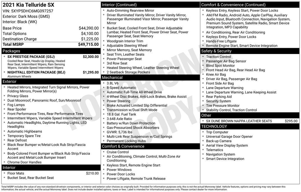 2021 Kia Telluride SX Akron OH