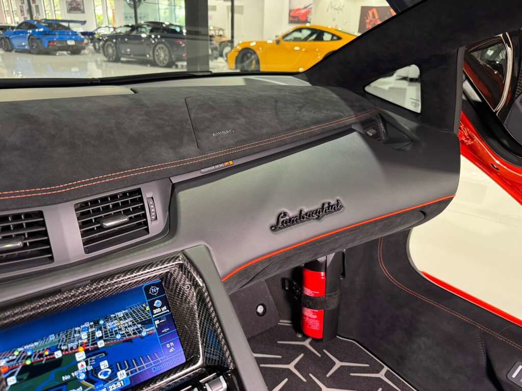 2021 Lamborghini Aventador SVJ Roadster Arancio Xanto paint, Ad Personam interior, exposed carbon "SVJ" AND MUCH MORE!!! Fort Lauderdale FL