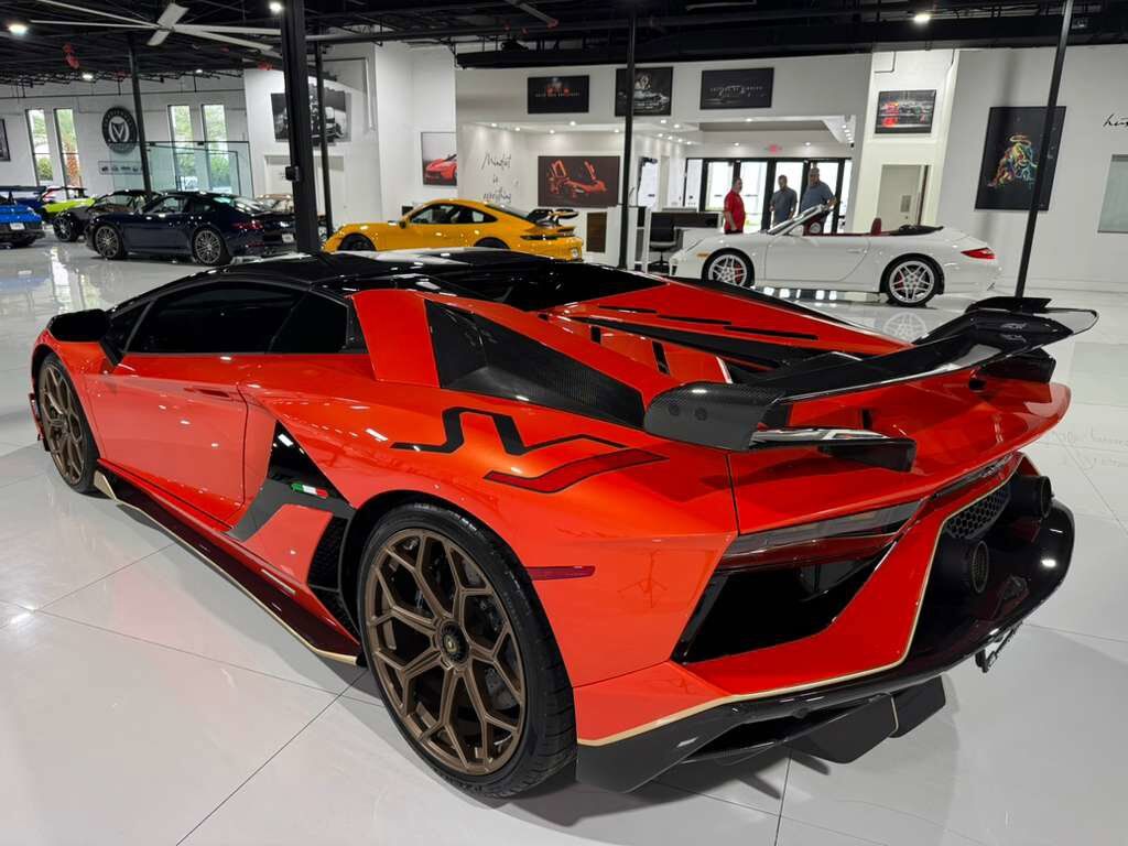 2021 Lamborghini Aventador SVJ Roadster Arancio Xanto paint, Ad Personam interior, exposed carbon "SVJ" AND MUCH MORE!!! Fort Lauderdale FL