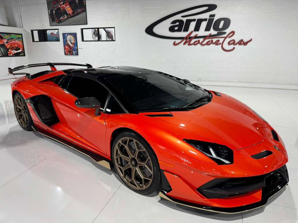 2021 Lamborghini Aventador SVJ Roadster Arancio Xanto paint, Ad Personam interior, exposed carbon "SVJ" AND MUCH MORE!!! Fort Lauderdale FL