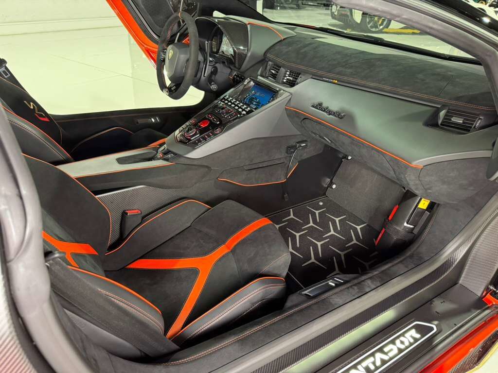 2021 Lamborghini Aventador SVJ Roadster Arancio Xanto paint, Ad Personam interior, exposed carbon "SVJ" AND MUCH MORE!!! Fort Lauderdale FL