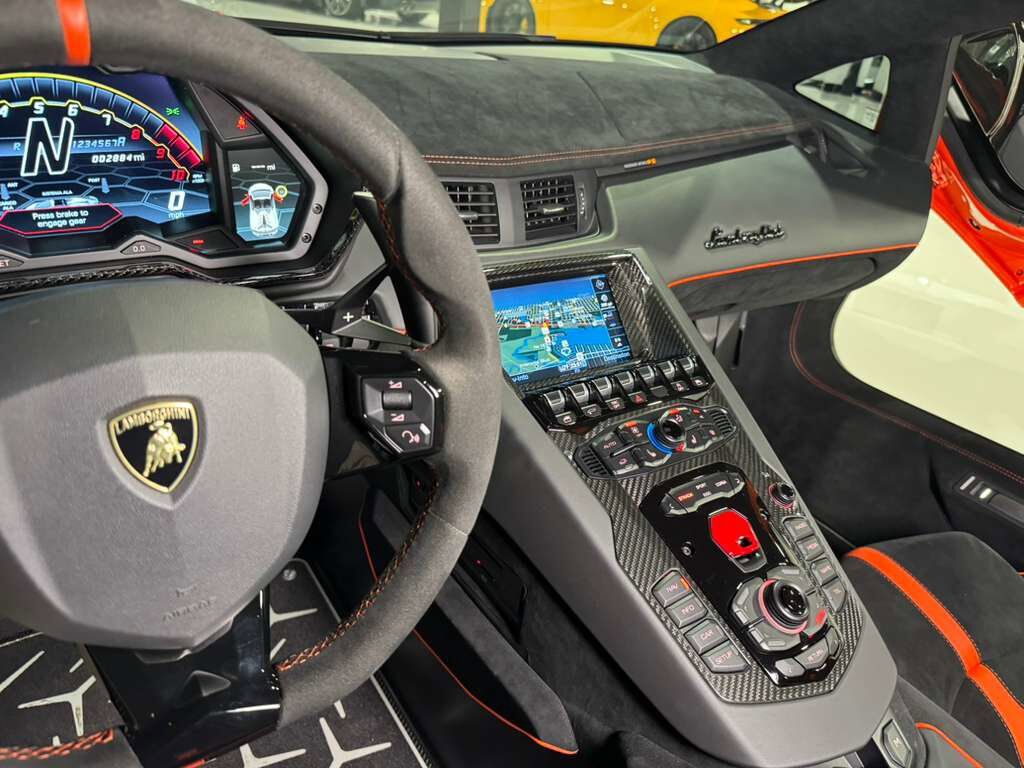 2021 Lamborghini Aventador SVJ Roadster Arancio Xanto paint, Ad Personam interior, exposed carbon "SVJ" AND MUCH MORE!!! Fort Lauderdale FL