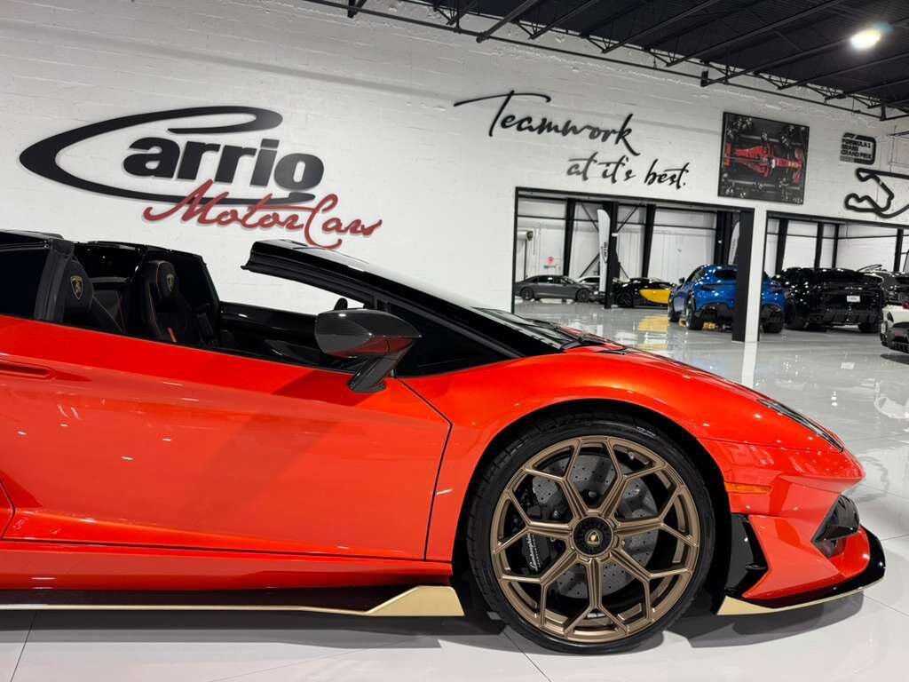 2021 Lamborghini Aventador SVJ Roadster Arancio Xanto paint, Ad Personam interior, exposed carbon "SVJ" AND MUCH MORE!!! Fort Lauderdale FL