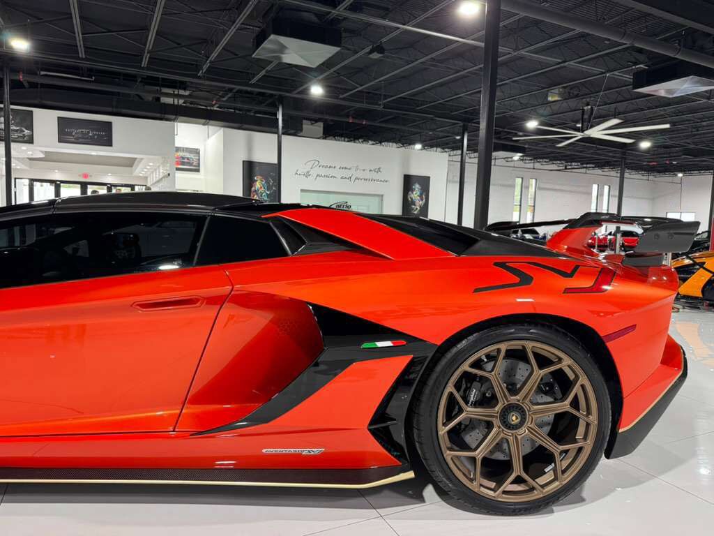 2021 Lamborghini Aventador SVJ Roadster Arancio Xanto paint, Ad Personam interior, exposed carbon "SVJ" AND MUCH MORE!!! Fort Lauderdale FL