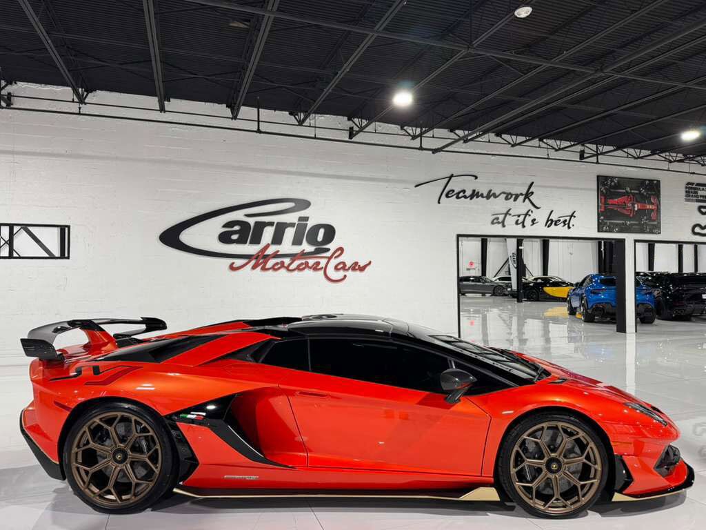 2021 Lamborghini Aventador SVJ Roadster Arancio Xanto paint, Ad Personam interior, exposed carbon "SVJ" AND MUCH MORE!!! Fort Lauderdale FL