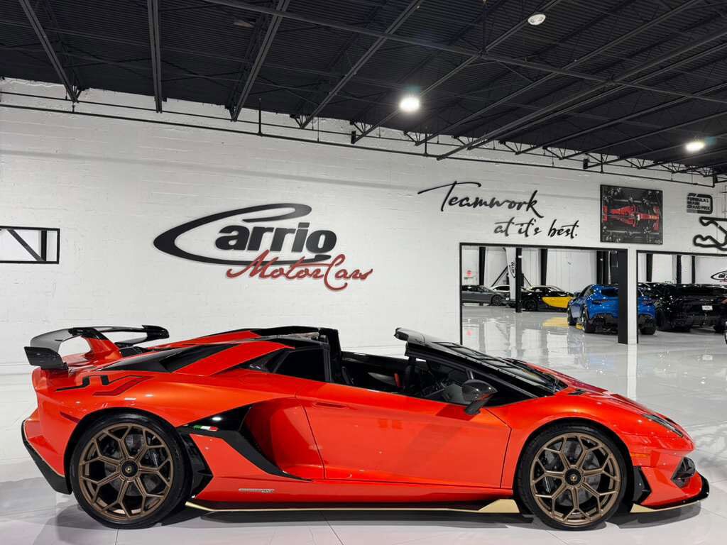 2021 Lamborghini Aventador SVJ Roadster Arancio Xanto paint, Ad Personam interior, exposed carbon "SVJ" AND MUCH MORE!!! Fort Lauderdale FL