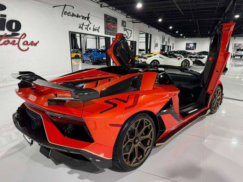 2021 Lamborghini Aventador SVJ Roadster Arancio Xanto paint, Ad Personam interior, exposed carbon "SVJ" AND MUCH MORE!!! Fort Lauderdale FL