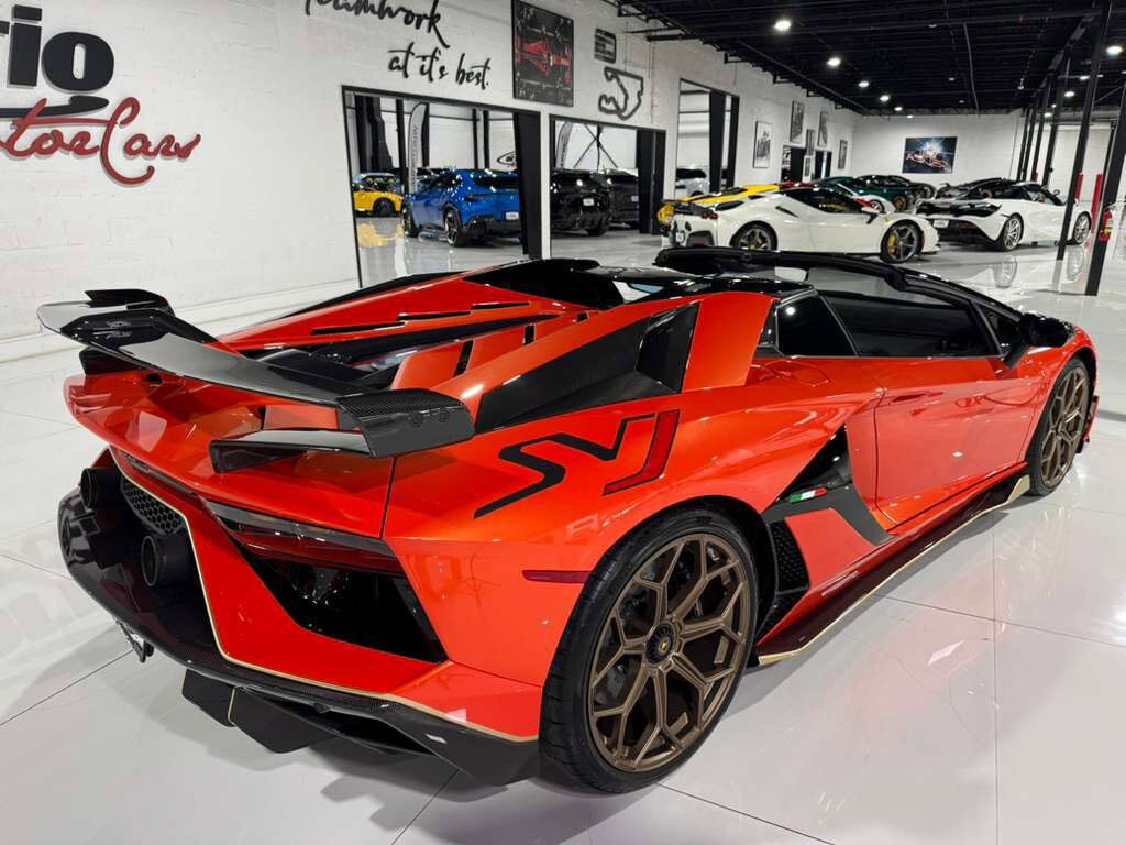 2021 Lamborghini Aventador SVJ Roadster Arancio Xanto paint, Ad Personam interior, exposed carbon "SVJ" AND MUCH MORE!!! Fort Lauderdale FL