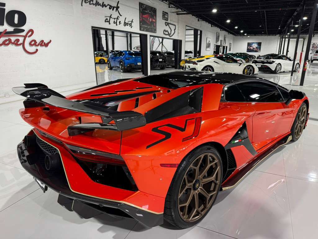 2021 Lamborghini Aventador SVJ Roadster Arancio Xanto paint, Ad Personam interior, exposed carbon "SVJ" AND MUCH MORE!!! Fort Lauderdale FL