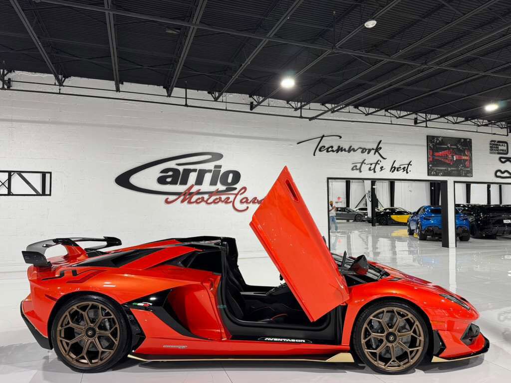2021 Lamborghini Aventador SVJ Roadster Arancio Xanto paint, Ad Personam interior, exposed carbon "SVJ" AND MUCH MORE!!! Fort Lauderdale FL