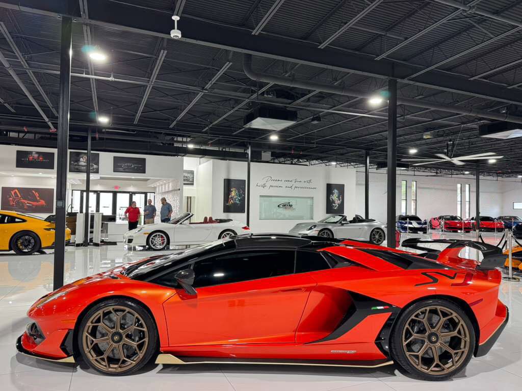 2021 Lamborghini Aventador SVJ Roadster Arancio Xanto paint, Ad Personam interior, exposed carbon "SVJ" AND MUCH MORE!!! Fort Lauderdale FL