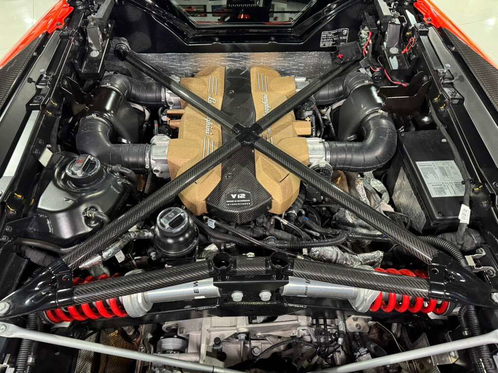 2021 Lamborghini Aventador SVJ Roadster Arancio Xanto paint, Ad Personam interior, exposed carbon "SVJ" AND MUCH MORE!!! Fort Lauderdale FL