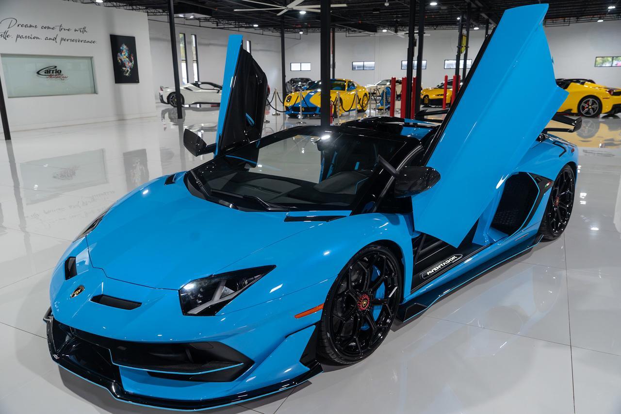2021 Lamborghini Aventador SVJ Roadster Blu Cepheus paint/calipers, Ad Personam interior, painted "SVJ", carbon galore & MORE!! Fort Lauderdale FL