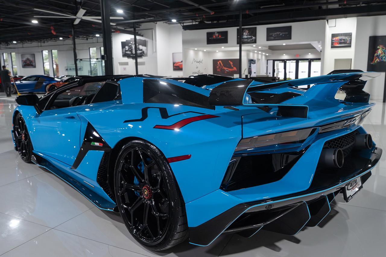 2021 Lamborghini Aventador SVJ Roadster Blu Cepheus paint/calipers, Ad Personam interior, painted "SVJ", carbon galore & MORE!! Fort Lauderdale FL