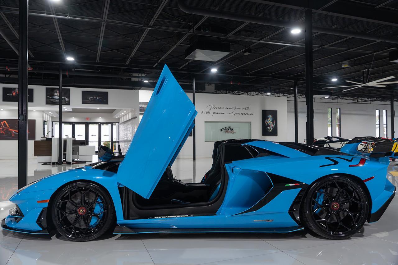 2021 Lamborghini Aventador SVJ Roadster Blu Cepheus paint/calipers, Ad Personam interior, painted "SVJ", carbon galore & MORE!! Fort Lauderdale FL