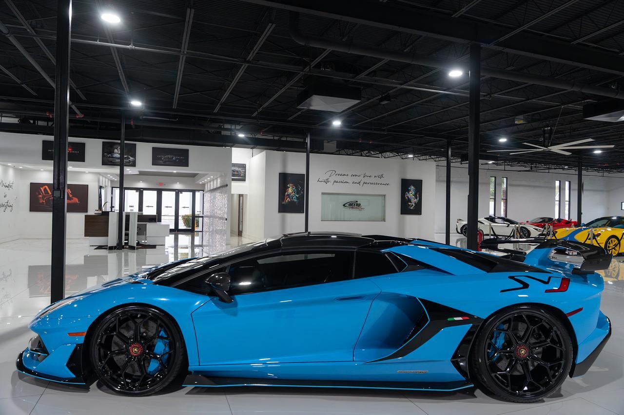 2021 Lamborghini Aventador SVJ Roadster Blu Cepheus paint/calipers, Ad Personam interior, painted "SVJ", carbon galore & MORE!! Fort Lauderdale FL