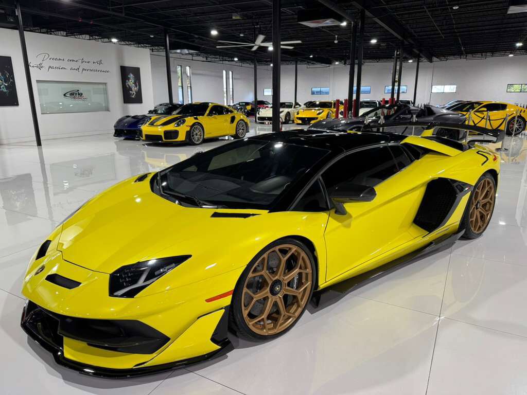 2021 Lamborghini Aventador SVJ Roadster Giallo Tenerife paint, comfort seats, Sensonum Audio system, carbon galore AND MORE!! Fort Lauderdale FL
