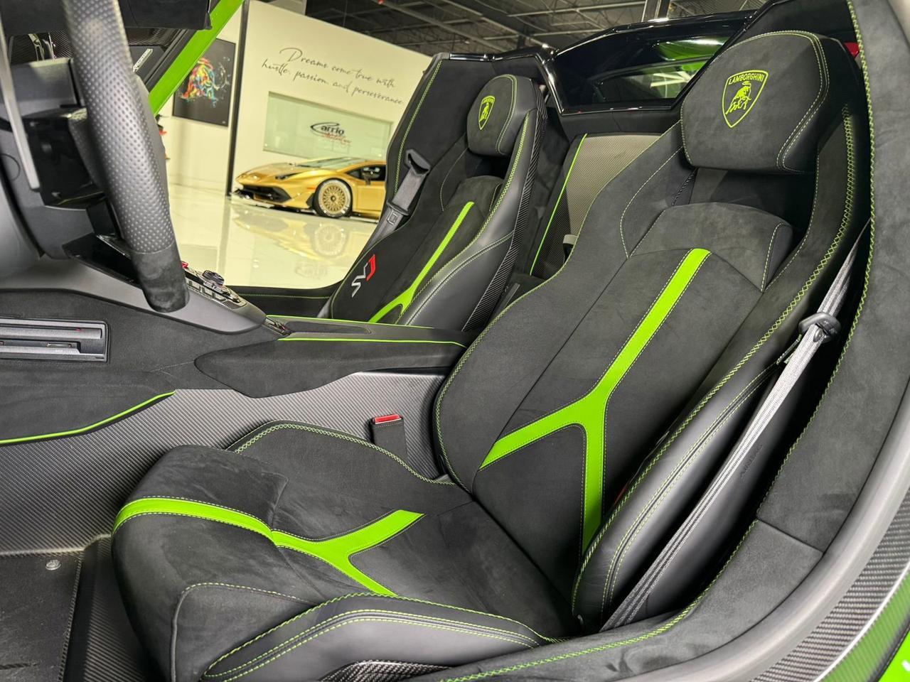 2021 Lamborghini Aventador SVJ Roadster Verde Mantis paint, Ad Personam calipers, Sensonum audio, comfort seats & more!! Fort Lauderdale FL