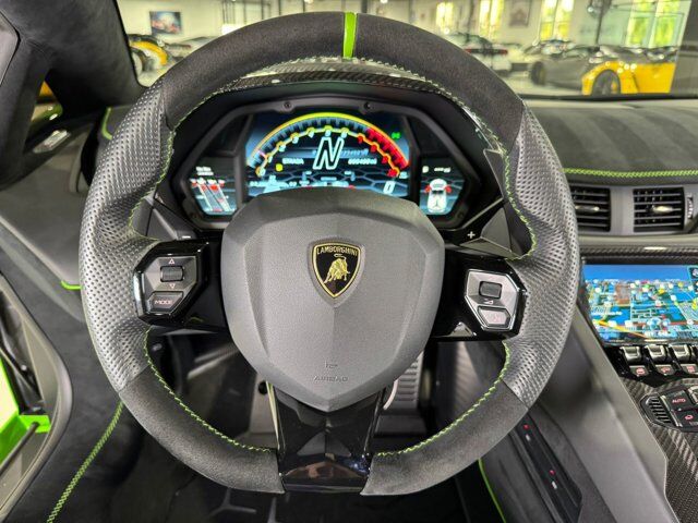 2021 Lamborghini Aventador SVJ Roadster Verde Mantis paint, Ad Personam calipers, Sensonum audio, comfort seats & more!! Fort Lauderdale FL