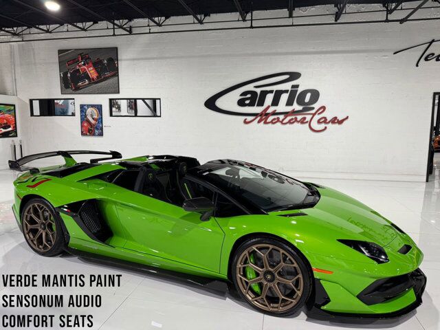 2021 Lamborghini Aventador SVJ Roadster Verde Mantis paint, Ad Personam calipers, Sensonum audio, comfort seats & more!! Fort Lauderdale FL
