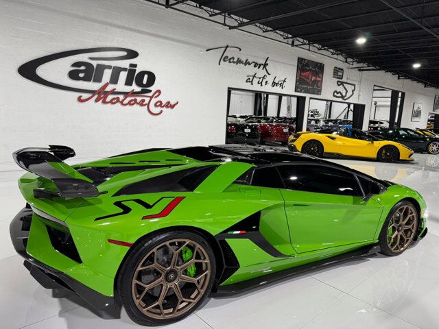 2021 Lamborghini Aventador SVJ Roadster Verde Mantis paint, Ad Personam calipers, Sensonum audio, comfort seats & more!! Fort Lauderdale FL