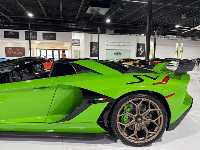 2021 Lamborghini Aventador SVJ Roadster Verde Mantis paint, Ad Personam calipers, Sensonum audio, comfort seats & more!! Fort Lauderdale FL