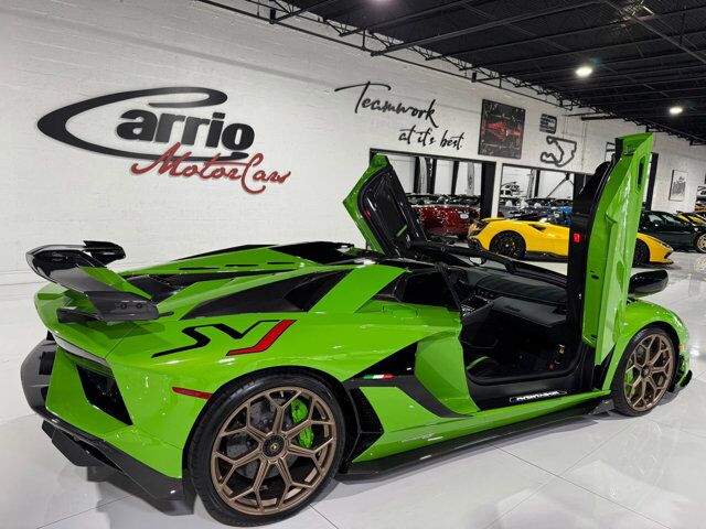2021 Lamborghini Aventador SVJ Roadster Verde Mantis paint, Ad Personam calipers, Sensonum audio, comfort seats & more!! Fort Lauderdale FL