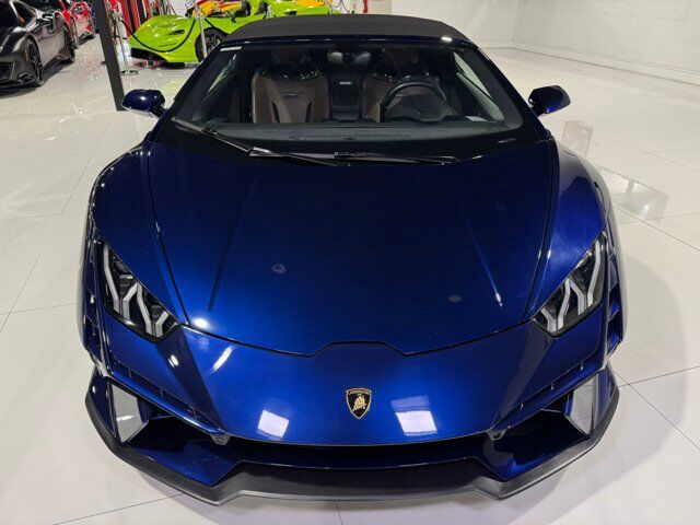 2021 Lamborghini Huracan EVO Spyder RWD Blu Astraeus paint, Sensonum audio system Fort Lauderdale FL