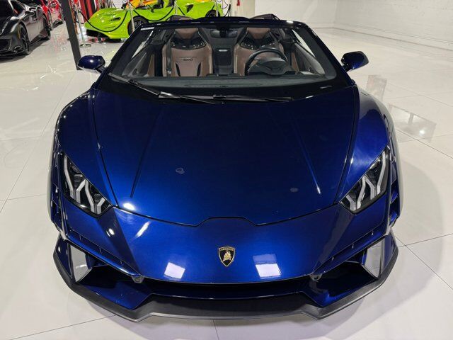 2021 Lamborghini Huracan EVO Spyder RWD Blu Astraeus paint, Sensonum audio system Fort Lauderdale FL