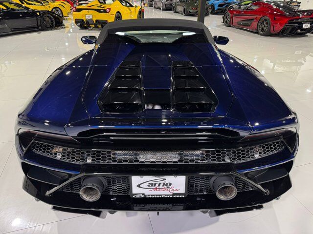 2021 Lamborghini Huracan EVO Spyder RWD Blu Astraeus paint, Sensonum audio system Fort Lauderdale FL