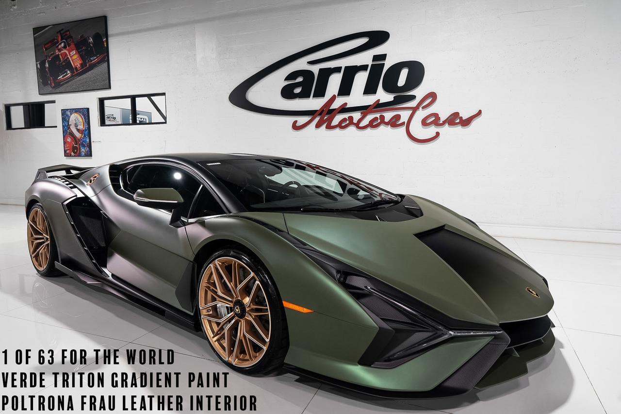 2021 Lamborghini Sian FKp 37 1 of 63, Verde Triton gradient paint, Poltrona Frau leather interior AND MUCH MORE!!!