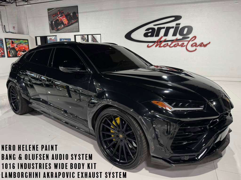 2021 Lamborghini Urus 1016 WIDE BODY KIT! Nero Helene paint, factory Akrapovic exhaust, Bang & Olufsen audio & MUCH MORE!!