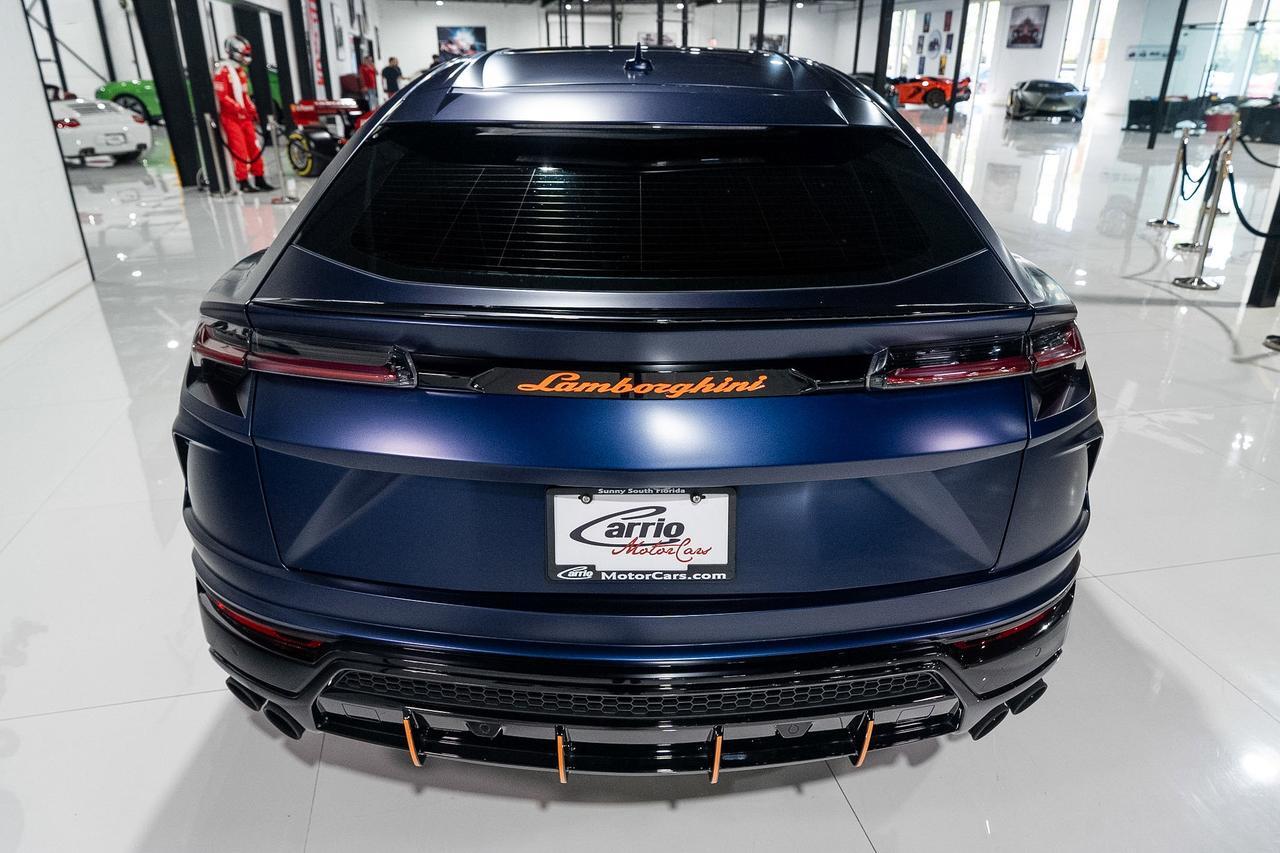 2021 Lamborghini Urus Blu Astraeus Matt paint, Arancio Atlas calipers, Marrone Elpis leather/Alcantara interior AND MORE!! Fort Lauderdale FL