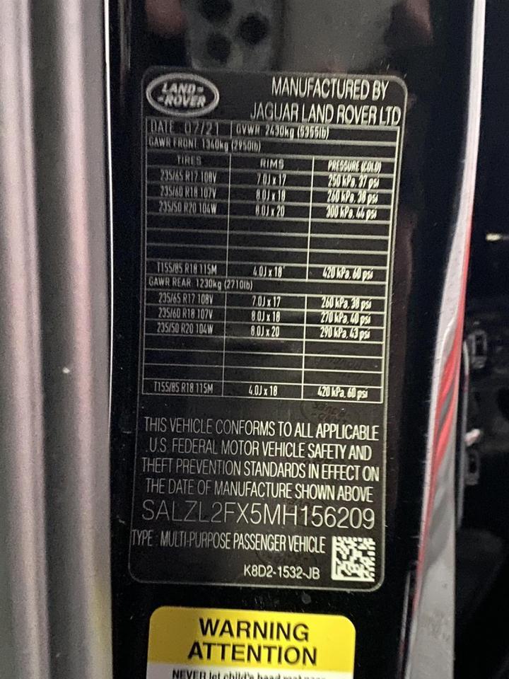 2021 Land Rover Range Rover Evoque R-Dynamic SE Richmond Hill NY