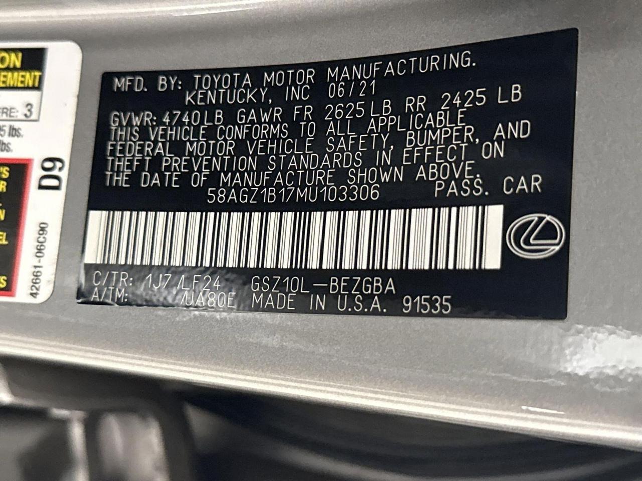 2021 Lexus ES 350 F SPORT San Antonio TX