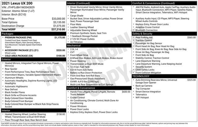 2021 Lexus UX 200 Base Raleigh NC