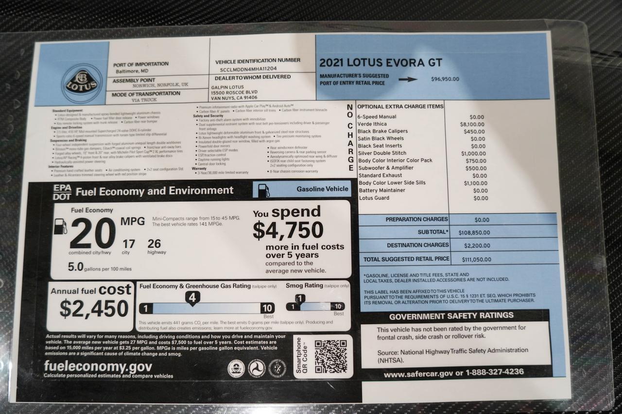 2021 Lotus Evora GT Tampa FL