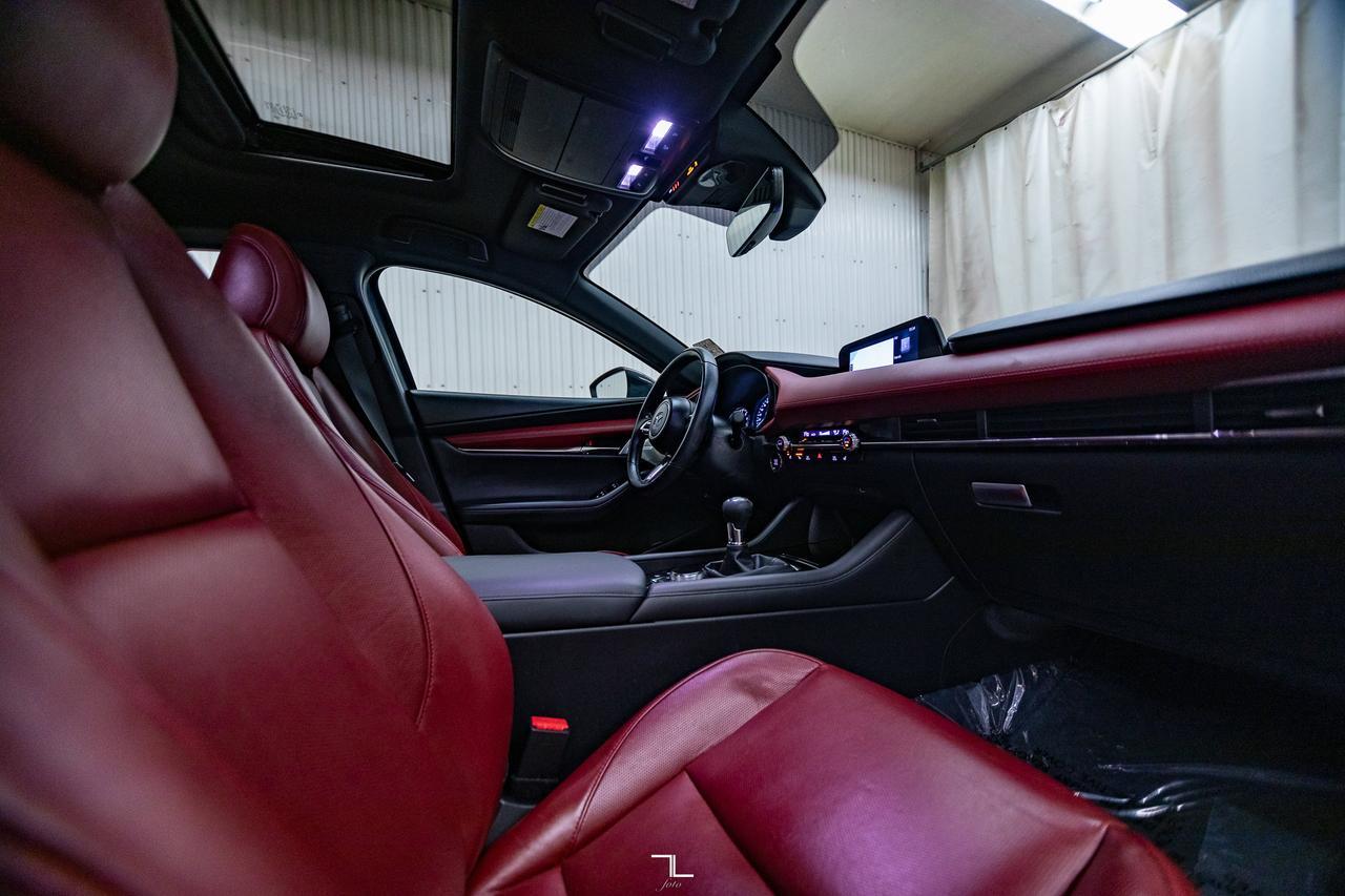 2021 Mazda 3 GT Sport Hatchback Manual Leather Roof Nav BCam Red Deer AB