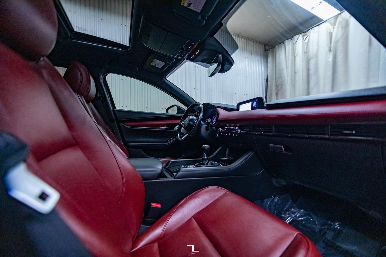 2021 Mazda 3 Sport GT Hatchback Manual Leather Roof Nav Red Deer AB