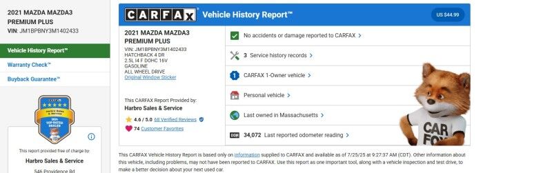 2021 Mazda Mazda3 Hatchback 2.5 Turbo Premium Plus - 1 OWNER Webster MA