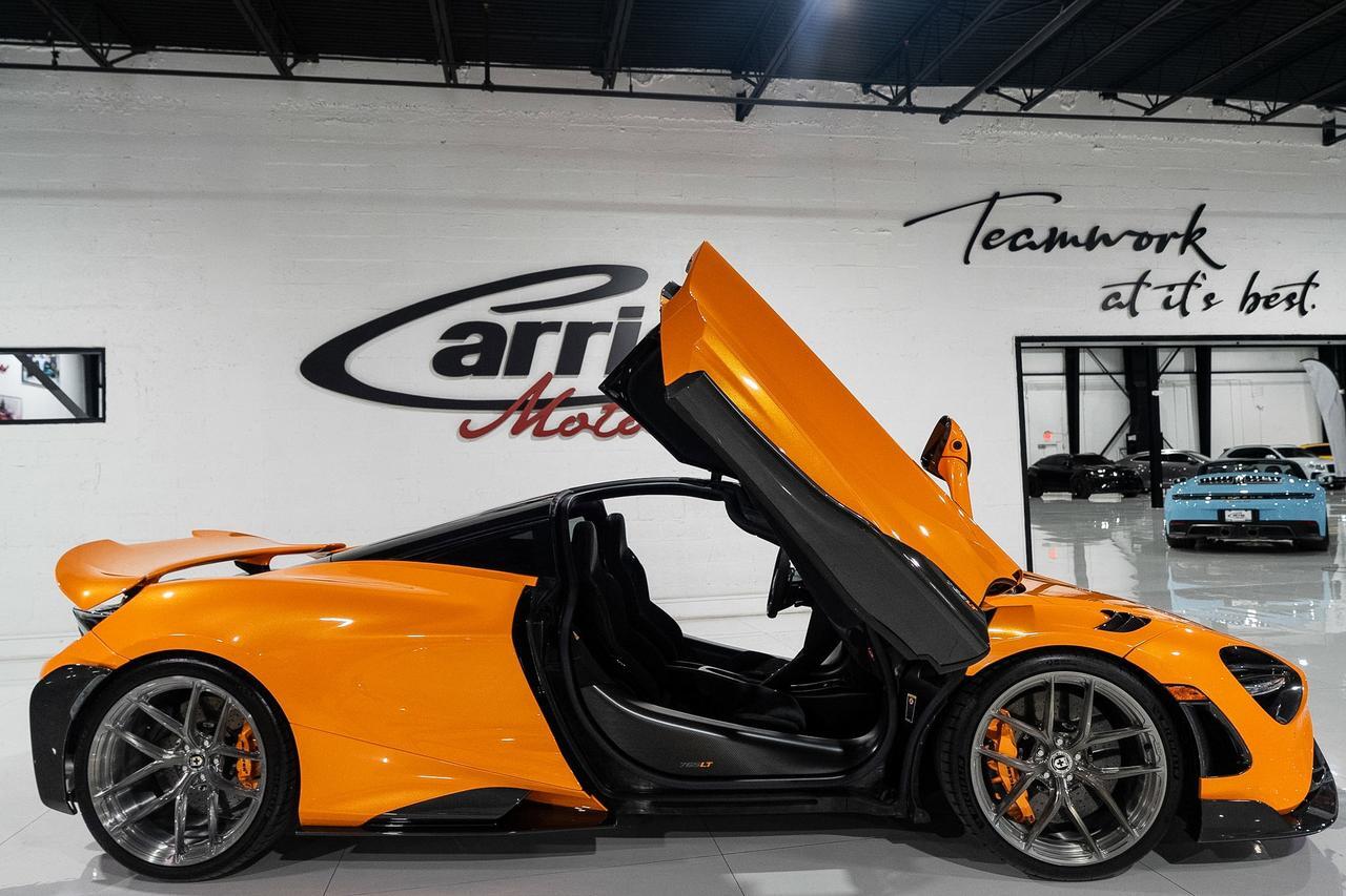 2021 McLaren 765LT MSO Papaya Spark paint, louvered fenders, HRE wheels, Ryft exhaust, Area 51 built engine AND MORE!!! Fort Lauderdale FL